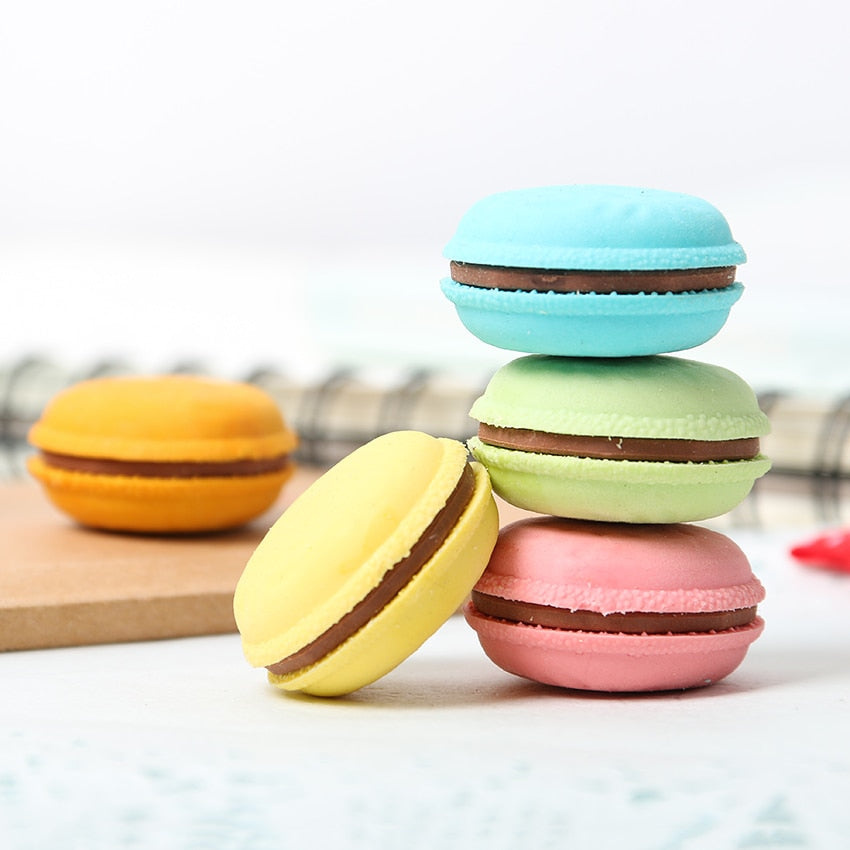 Macaron-Radiergummi-Set