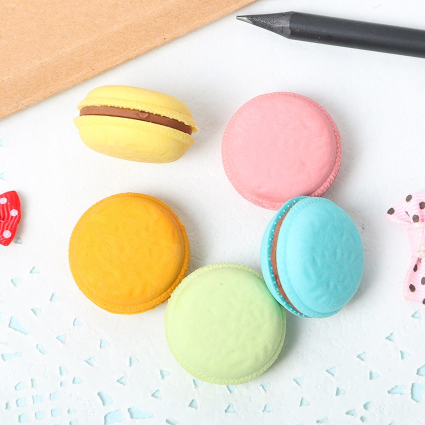 Macaron-Radiergummi-Set