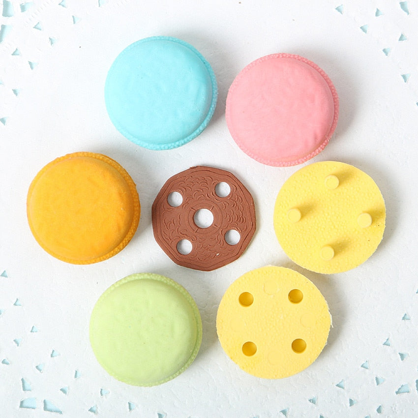 Macaron-Radiergummi-Set