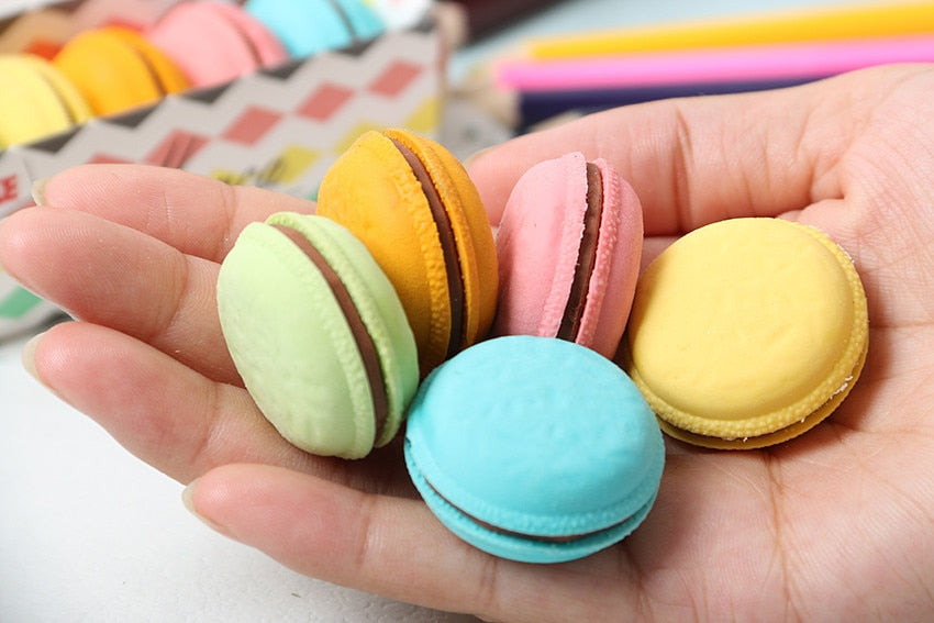 Macaron-Radiergummi-Set