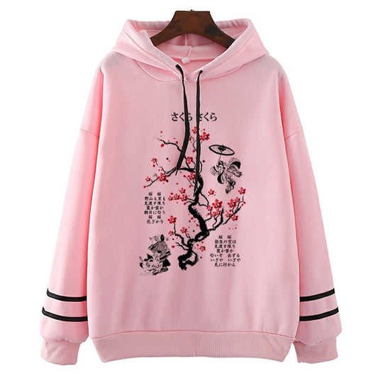 Ink Painting Cherry Blossom Hoodie