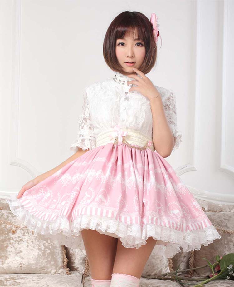 Sweet Lolita Chandelier Print Skirt