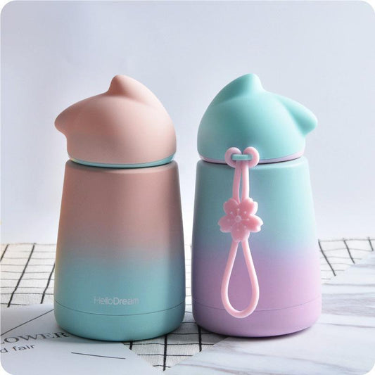 Kawaii Pastel Cat Water Bottle