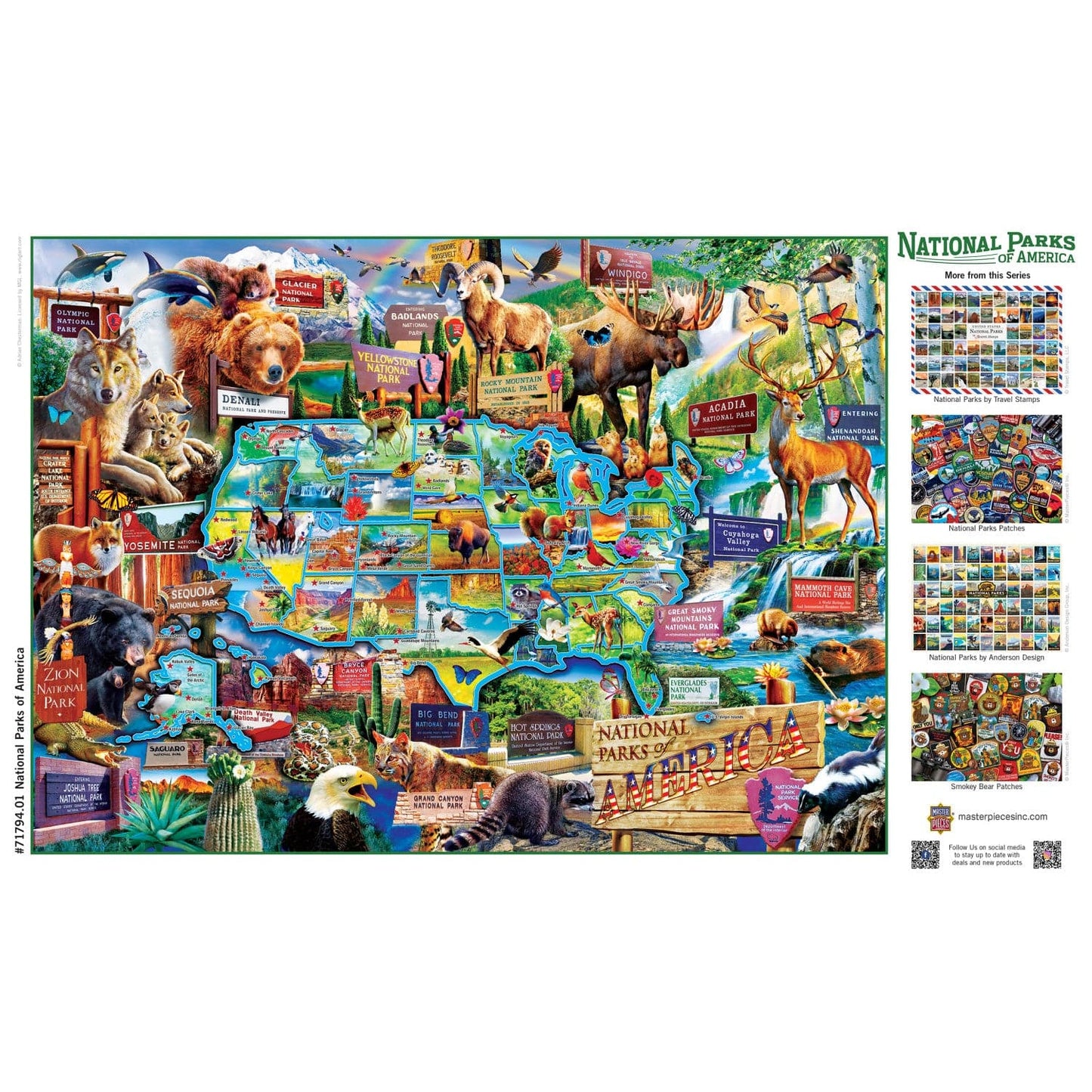 National Parks of America 1000 Piece Jigsaw Puzzle