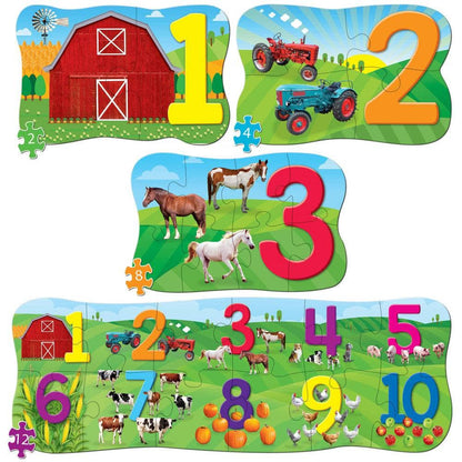 123's - Educational 4-Pack Jigsaw Puzzles