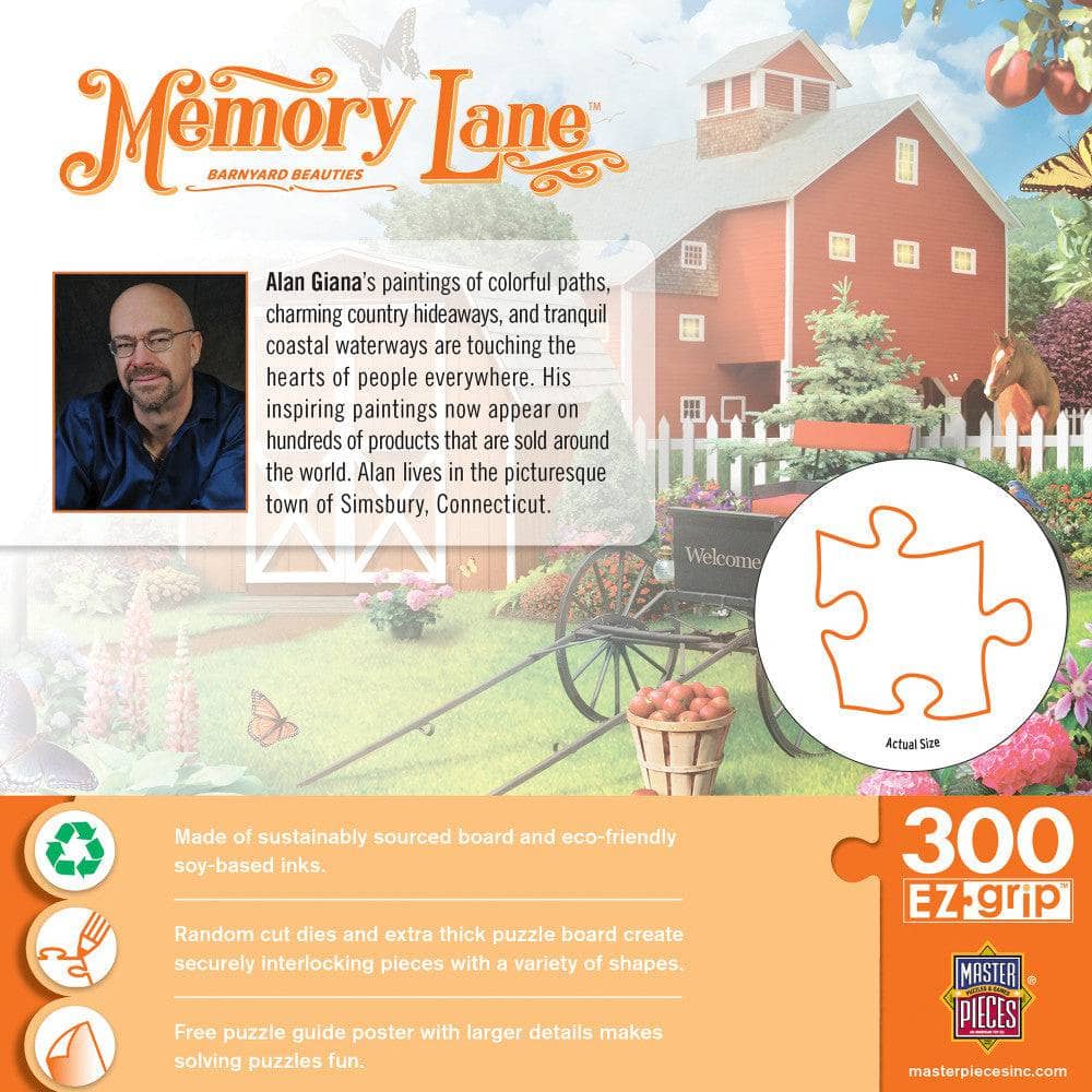 Memory Lane - Barnyard Beauties 300 Piece EZ Grip Jigsaw Puzzle