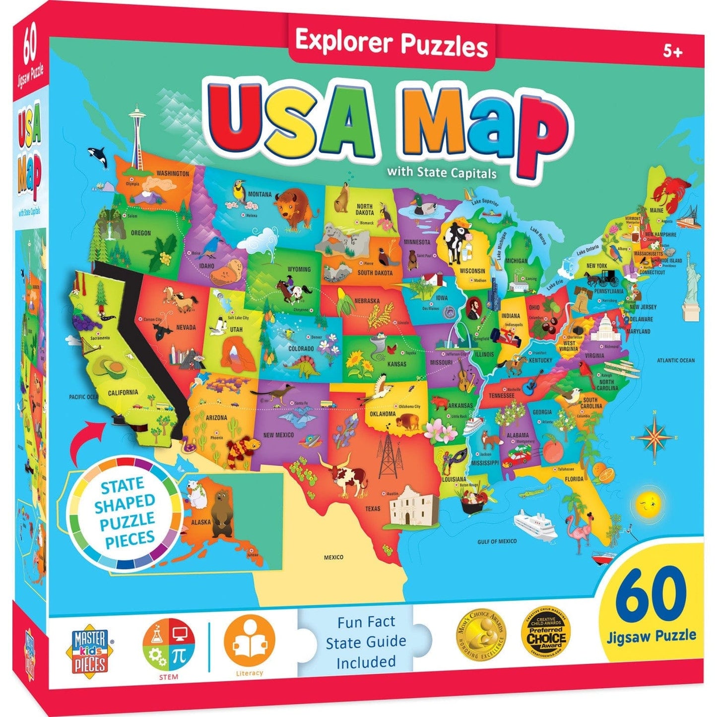 Explorer - USA Map 60 Piece Jigsaw Puzzle