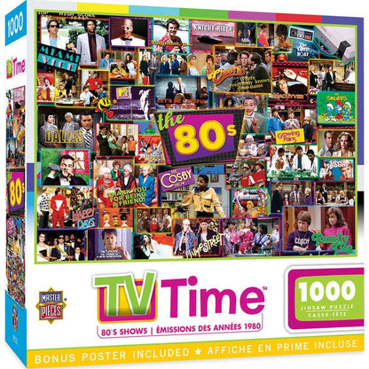 TV Time - 80's Shows 1000 Piece Jigsaw Puzzle