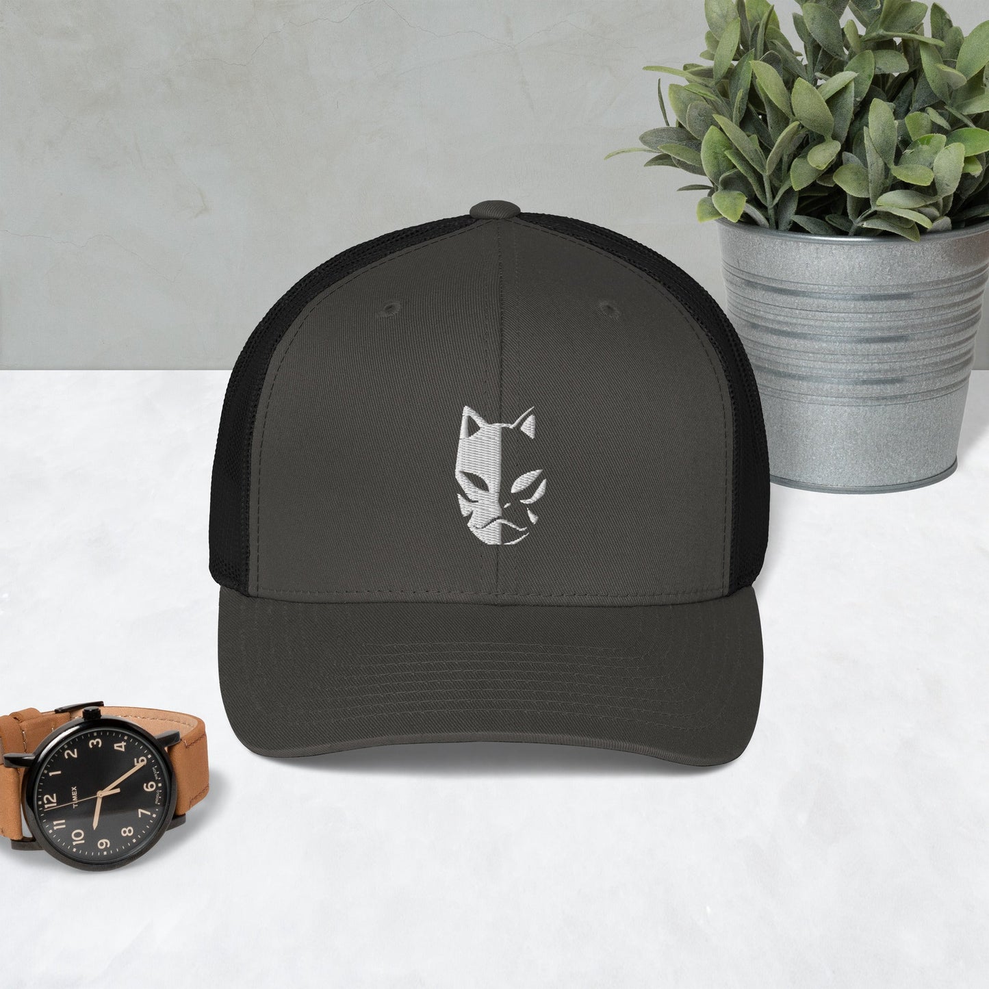 Anbu Mask Embroidered Trucker Hat