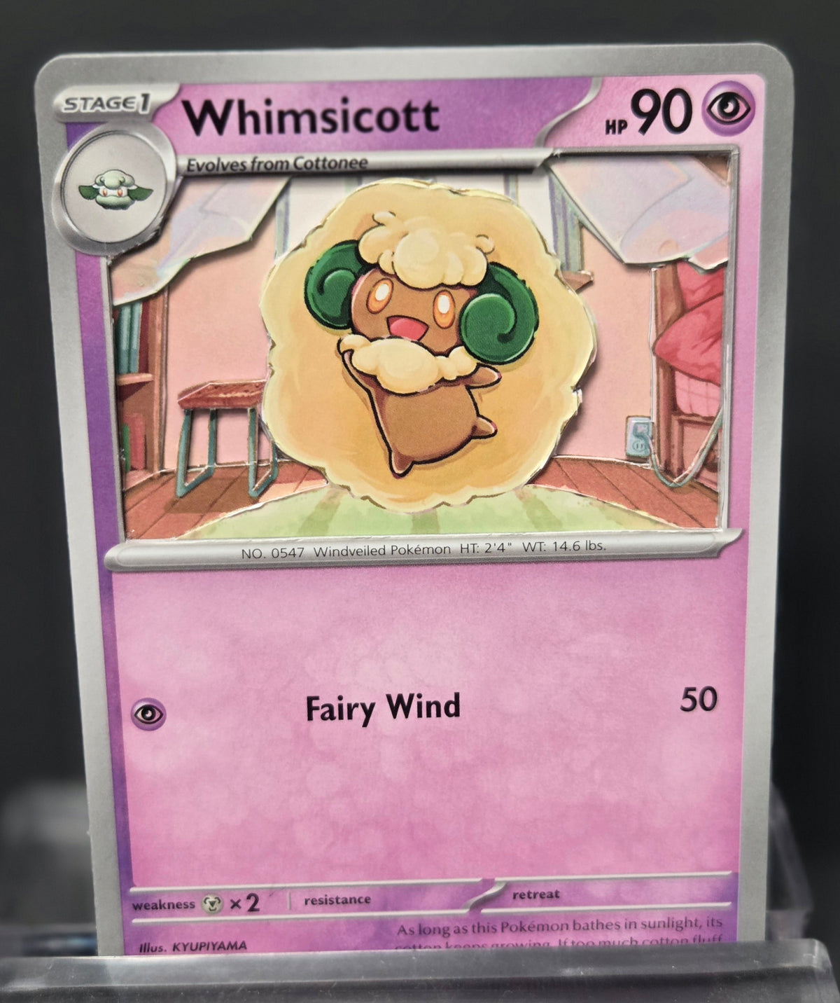 Custom 3D Cut Pokémon Cards - Whimsicott