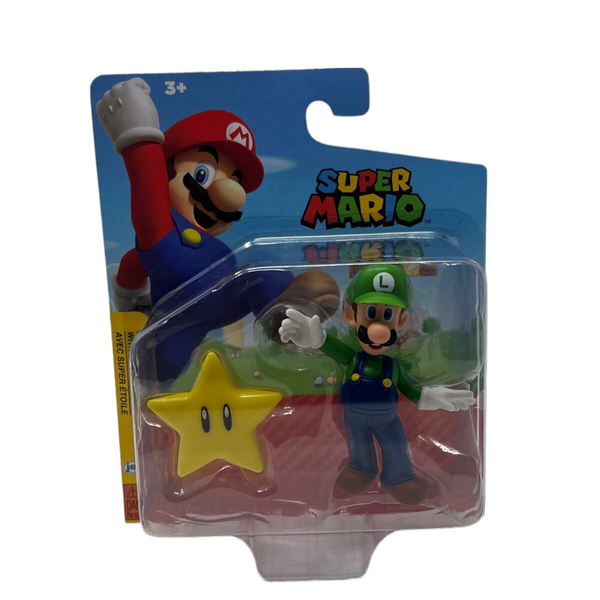 Super Mario Luigi with Super Star Figure