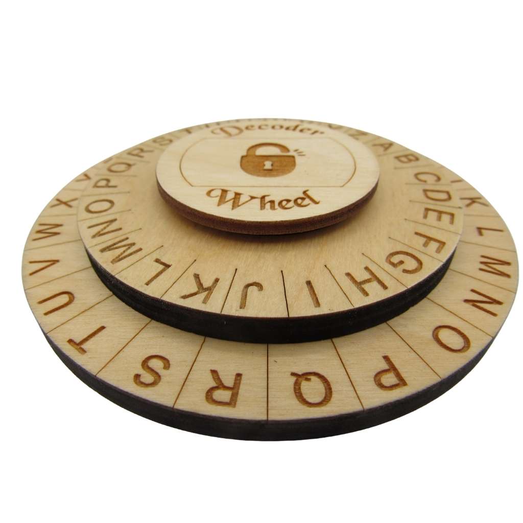 Secret Decoder Wheel Decoder Disk for All Ages - Caesar Cipher Wheel