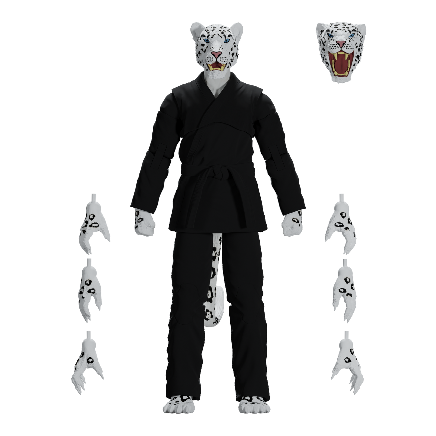 Zoo Jitsu Fighters Shadow 'Ice' the Snow Leopard Action Figure