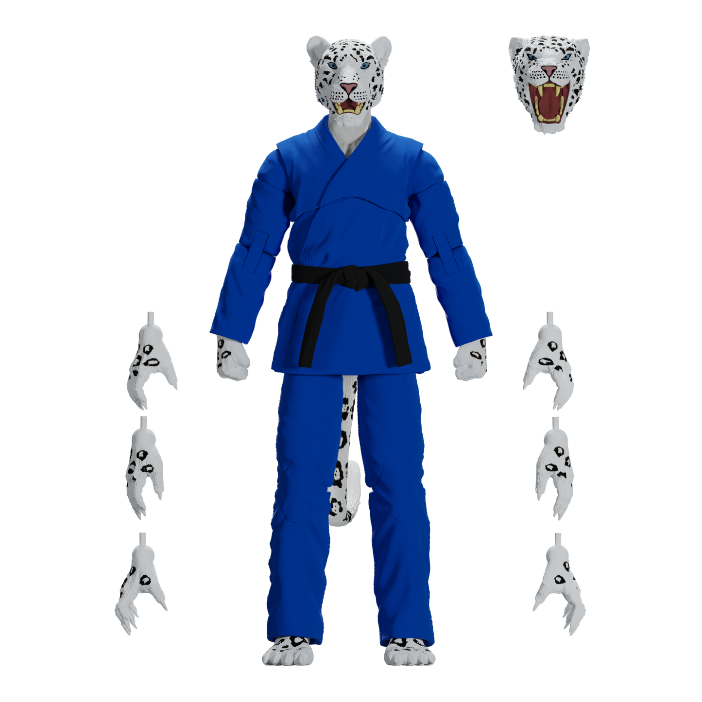 Zoo Jitsu Fighters Shadow 'Ice' the Snow Leopard Action Figure