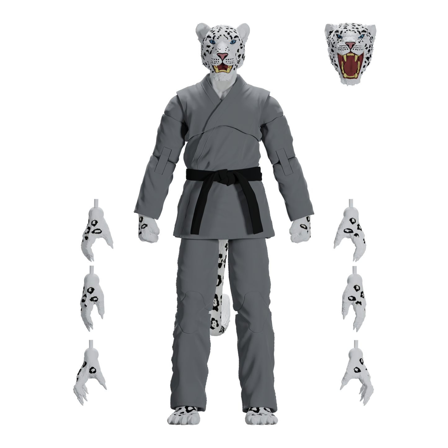 Zoo Jitsu Fighters Shadow 'Ice' the Snow Leopard Action Figure