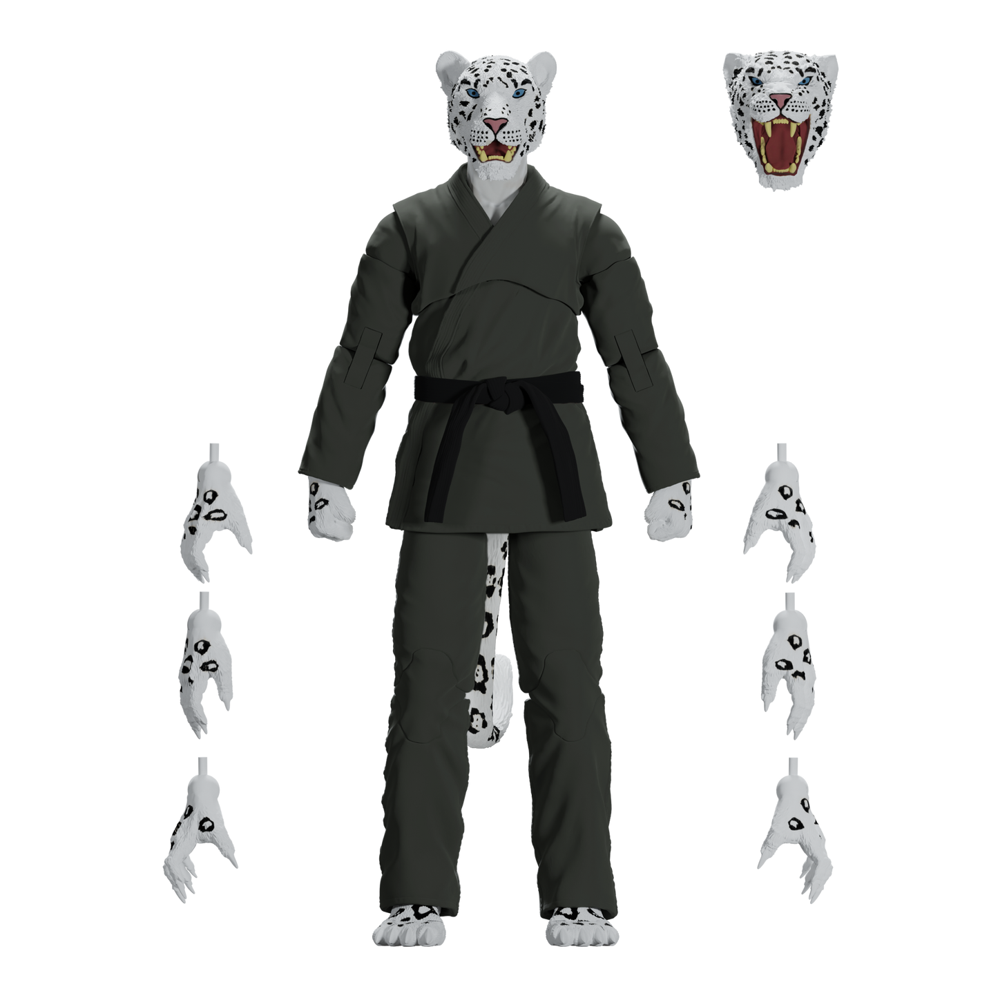 Zoo Jitsu Fighters Shadow 'Ice' the Snow Leopard Action Figure