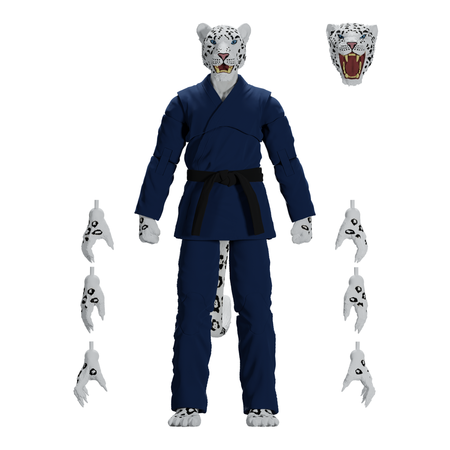 Zoo Jitsu Fighters Shadow 'Ice' the Snow Leopard Action Figure