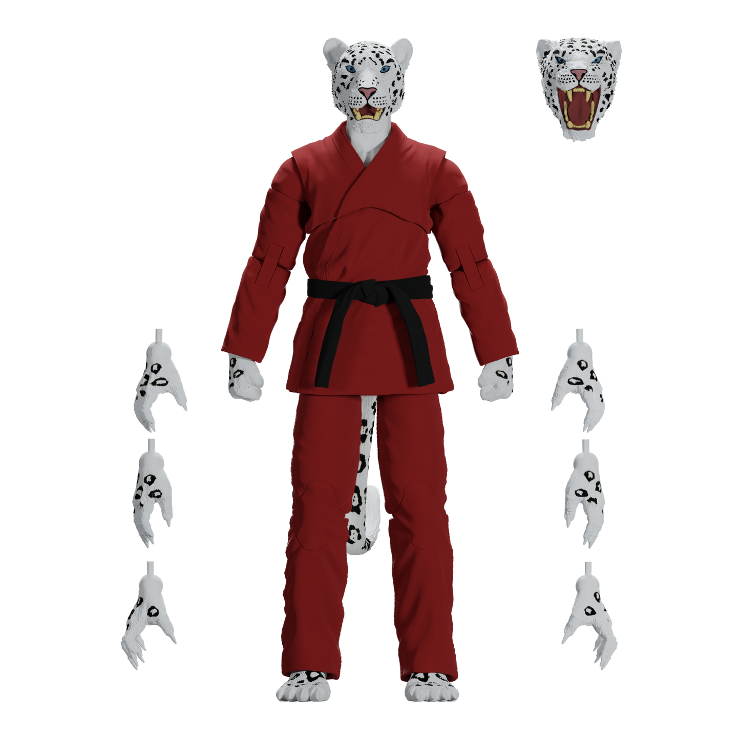 Zoo Jitsu Fighters Shadow 'Ice' the Snow Leopard Action Figure