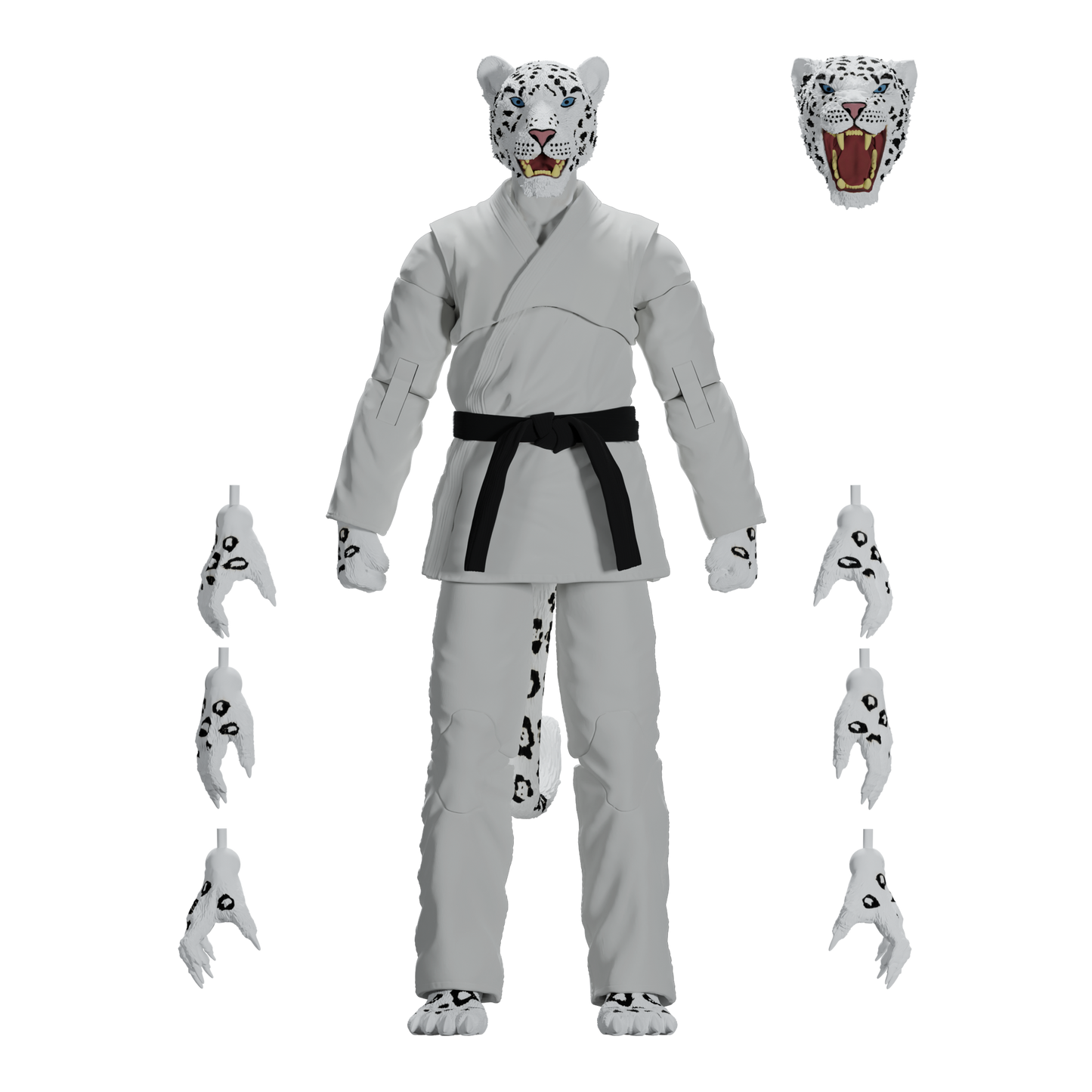 Zoo Jitsu Fighters Shadow 'Ice' the Snow Leopard Action Figure