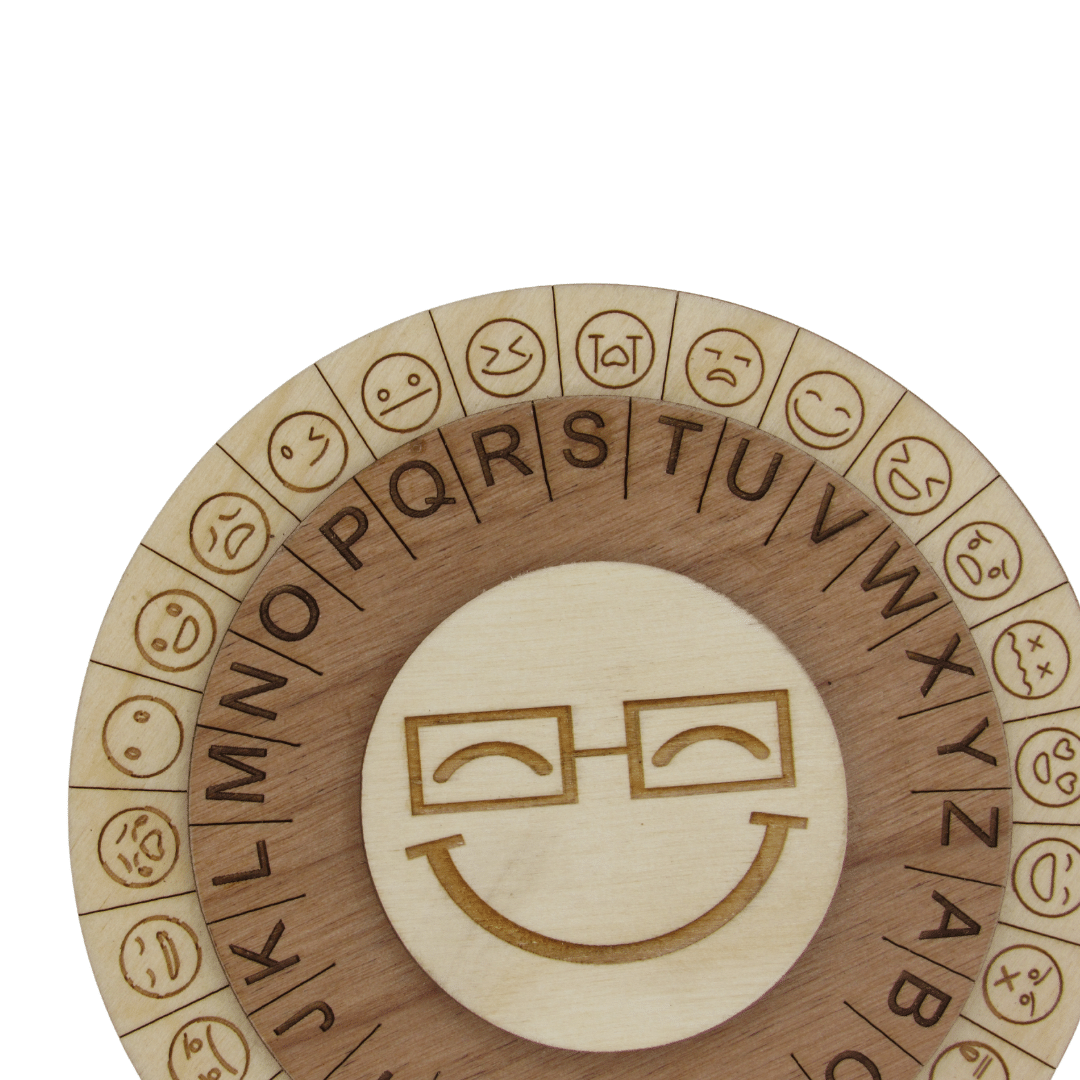 Smiley Face Cipher Wheel - Escape Room Prop and Decoder Disk