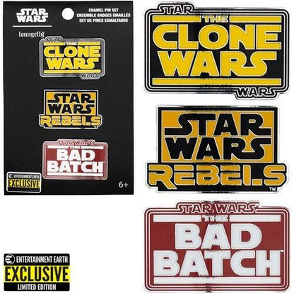 Star Wars Animated Series Enamel Pin 3-Pack - Entertainment Earth Exclusive
