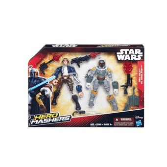 Star Wars Hero Mashers Battle Pack Action Figures - Han Solo vs Boba Fett