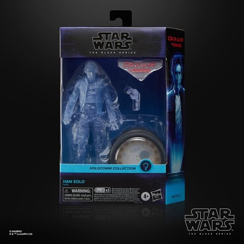 Star Wars The Black Series Holocomm Collection Han Solo 6-Inch Action Figure with Light-Up Holopuck