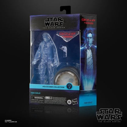 Star Wars The Black Series Holocomm Collection Han Solo 6-Inch Action Figure with Light-Up Holopuck