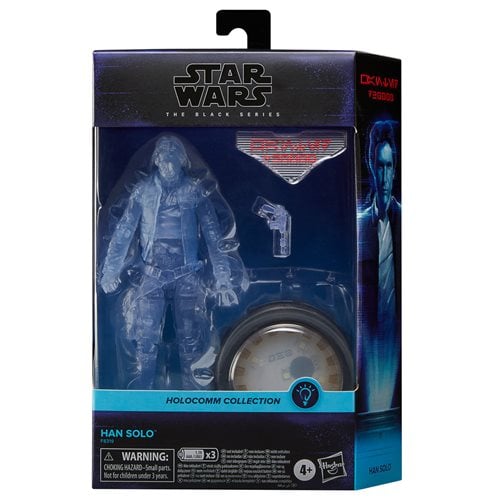 Star Wars The Black Series Holocomm Collection Han Solo 6-Inch Action Figure with Light-Up Holopuck