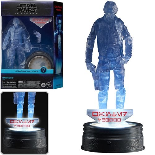 Star Wars The Black Series Holocomm Collection Han Solo 6-Inch Action Figure with Light-Up Holopuck