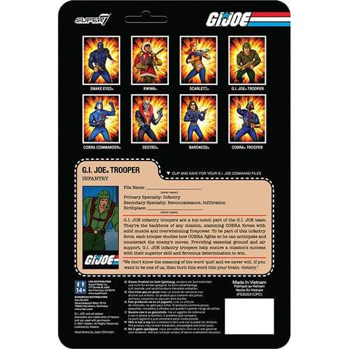 Super7 G.I. Joe 3 3/4-Inch ReAction Figure - Select Figure(s)