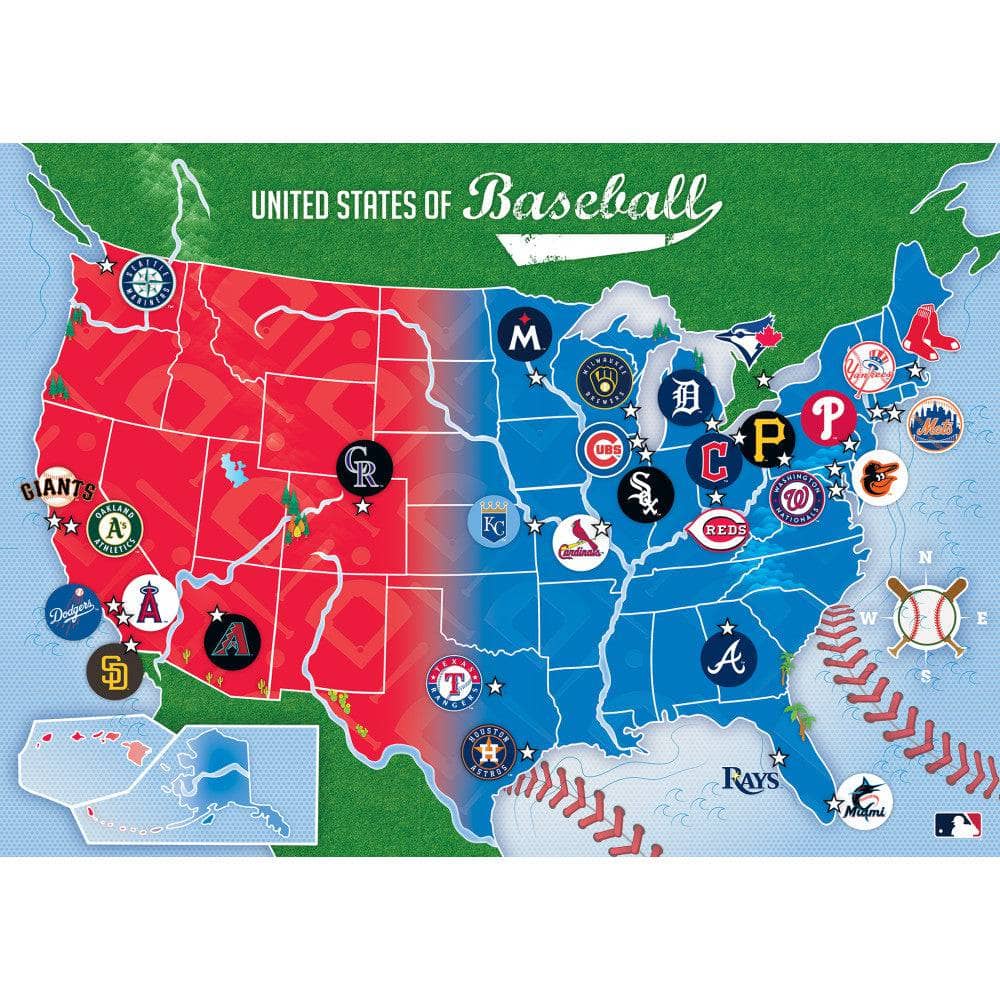 MLB - League Map 500 Piece Jigsaw Puzzle