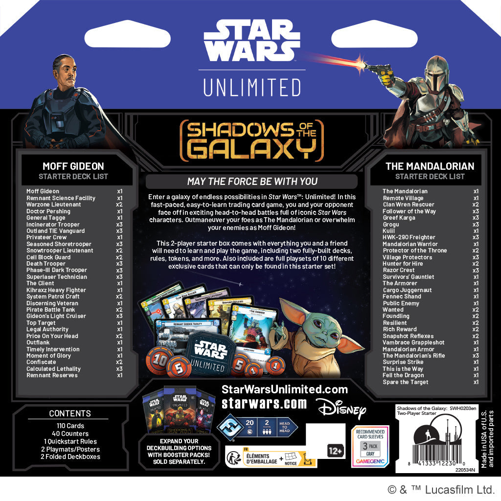 Star Wars: Unlimited - Shadows of the Galaxy Two-Player Starter