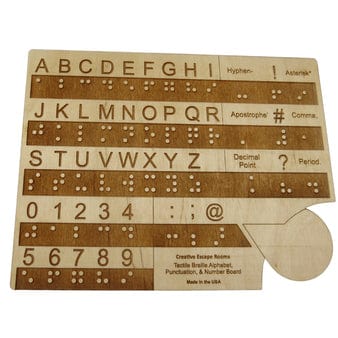 Tactile Braille Learning and Teaching board Gift Set