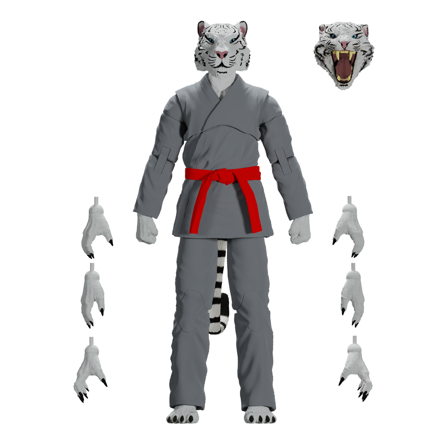 Zoo Jitsu Fighters Taj the White Tiger Action Figure