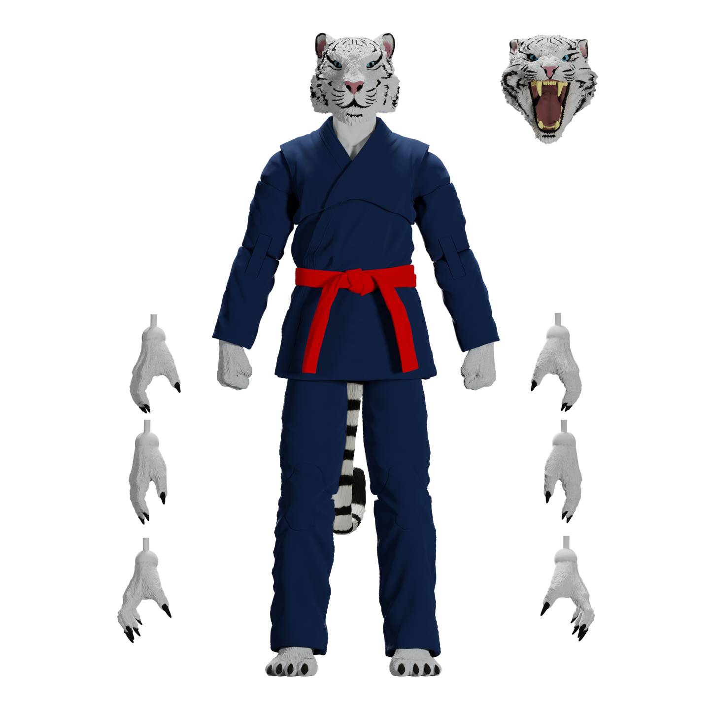 Zoo Jitsu Fighters Taj the White Tiger Action Figure