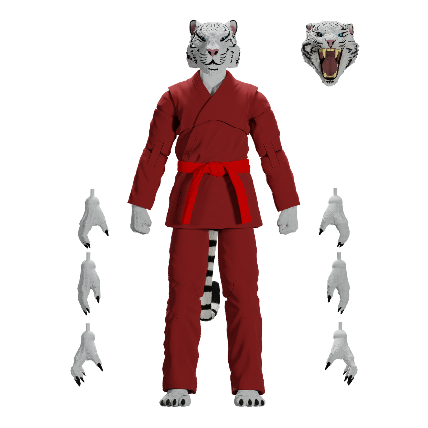 Zoo Jitsu Fighters Taj the White Tiger Action Figure