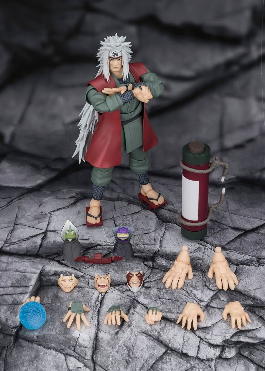 Naruto S.H.Figuarts Action Figure Jiraiya Hidden Leaf Heroic Master Sage (Sage Mode Set)