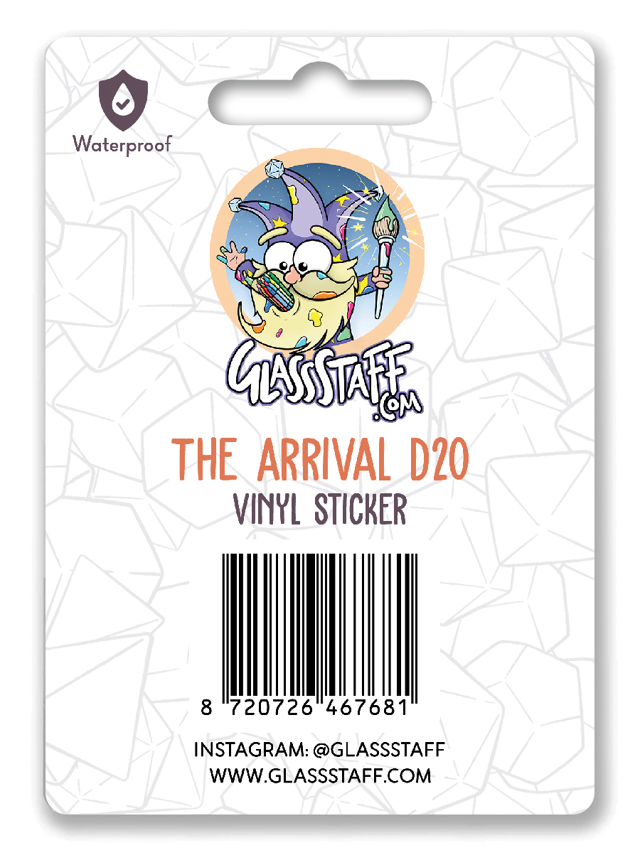 Sticker: The Arrival D20 Waterproof Die Cut