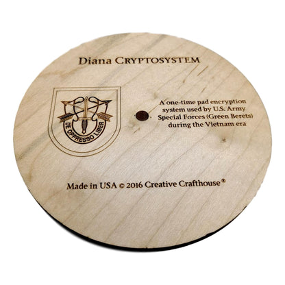 The Diana Cryptosystem - Escape Room Cipher Wheel