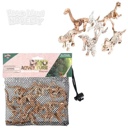 12 Piece Dino Fossil Mesh Bag Play Set