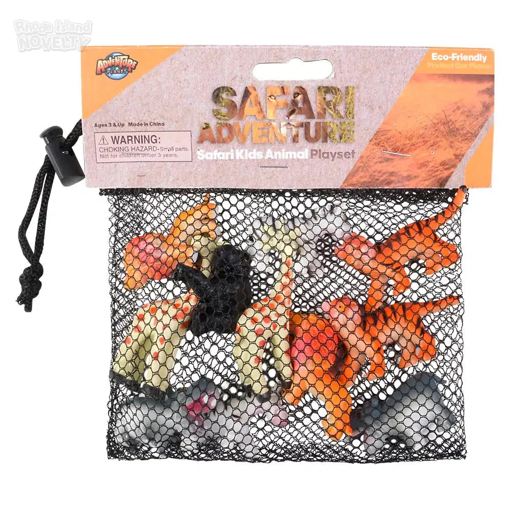 12 Piece Safari Kids Mesh Bag Play Set