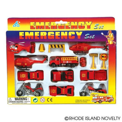 15 Piece Diecast Fire Team Car Set