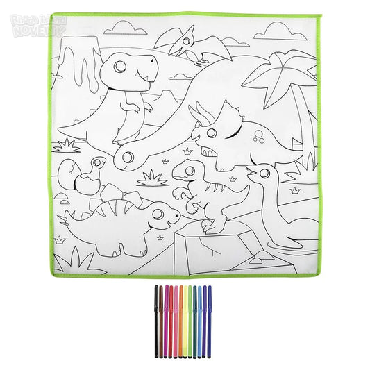 19.5" Dinosaur Washable Doodle Mat