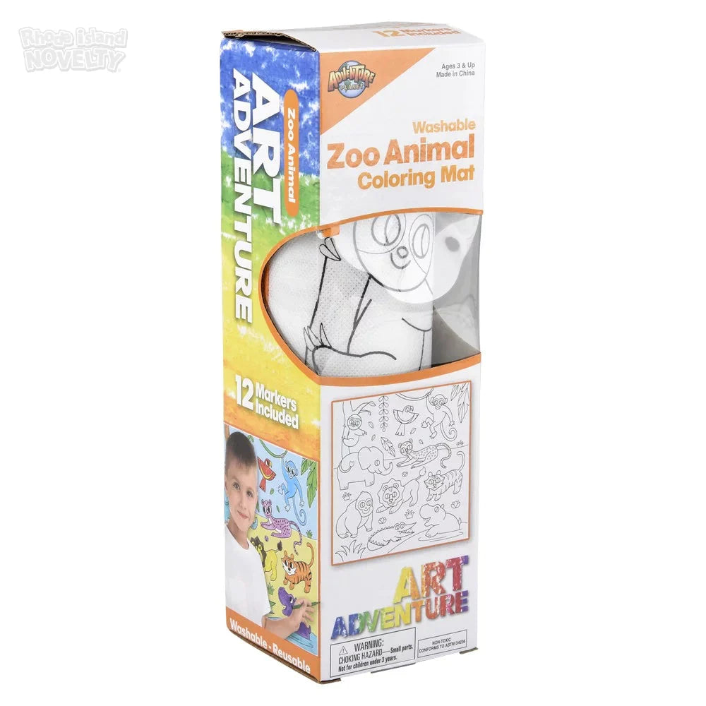 19.5" Zoo Washable Doodle Mat