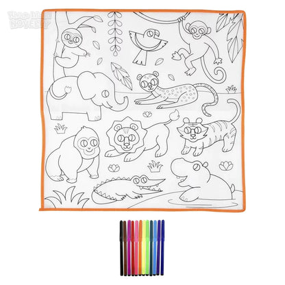 19.5" Zoo Washable Doodle Mat