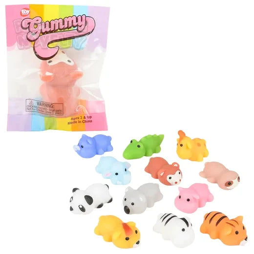 1.5" Gummy Zoo Animals Assorted Styles