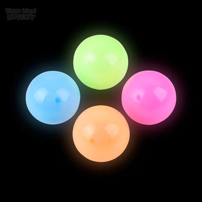 1.6" Squish Sticky Glow In The Dark Orbs 3 Pack