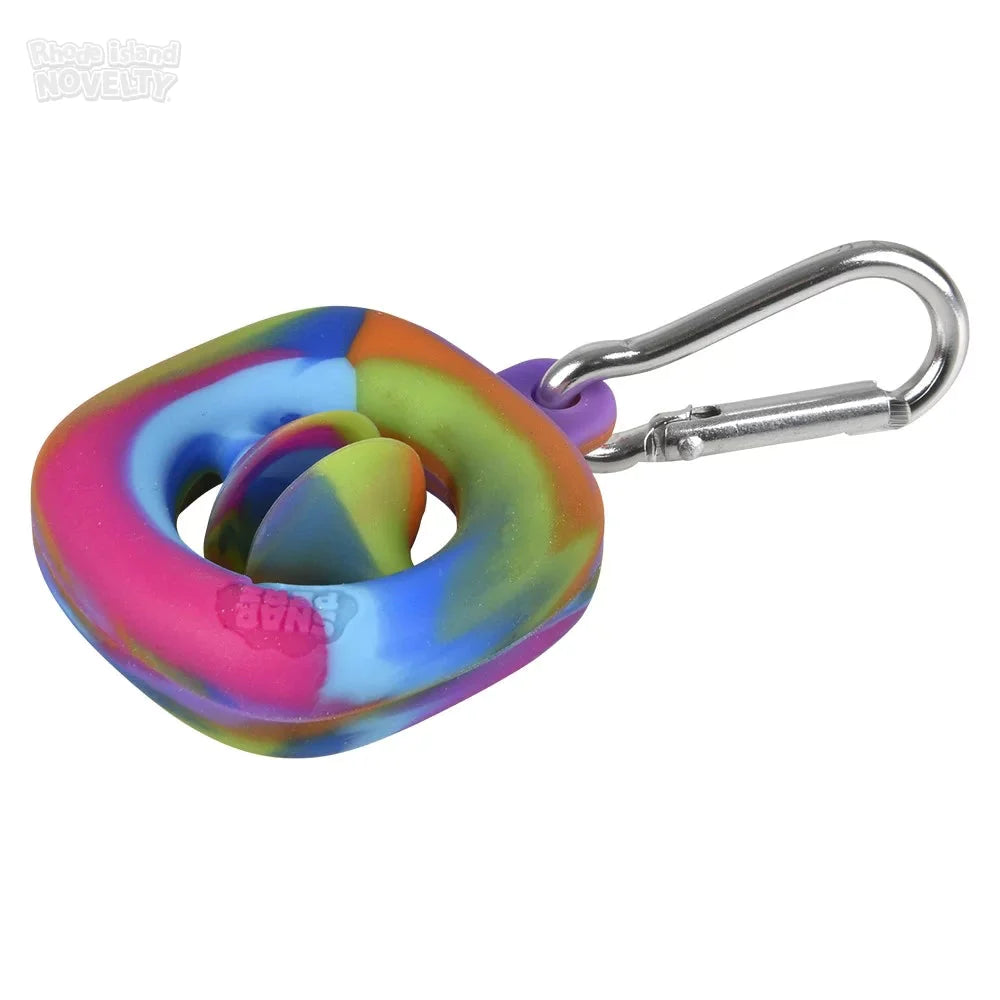 1.75" Mini Snapperz Fidget Toy Keychain Rainbow