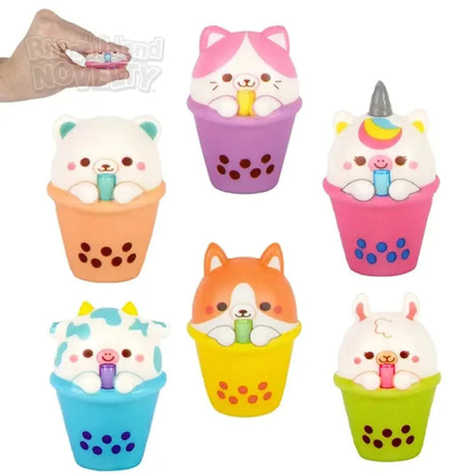 2" Micro Squish Animal Bubble Tea